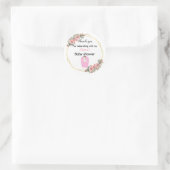 Sticker Rond Princesse Baby shower merci (Sac)