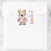 Sticker Rond Princesse Bear 1er anniversaire (Sac)
