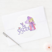 Sticker Rond Princesse Big Sister (Enveloppe)
