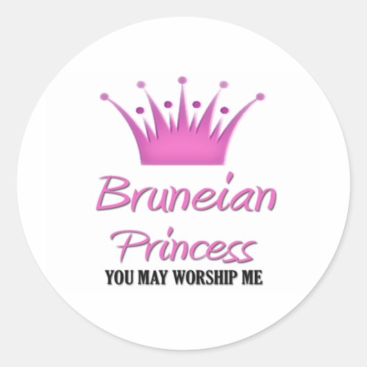 Sticker Rond Princesse Brunéienne (Devant)