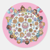 Sticker Rond Princesse Costume à thème (Devant)