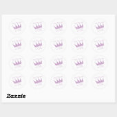 Sticker Rond Princesse Crown 1er anniversaire (Feuille)