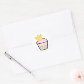 Sticker Rond Princesse Cupcake (Enveloppe)