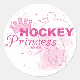 Sticker Rond Princesse de hockey