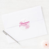 Sticker Rond Princesse de hockey (Enveloppe)