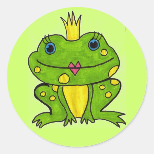 Sticker Rond Princesse de la grenouille (Devant)