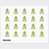 Sticker Rond Princesse de la grenouille (Feuille)