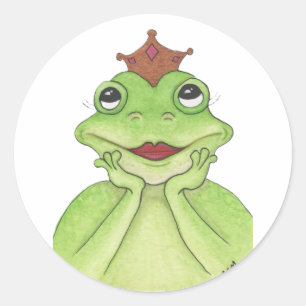Sticker Rond Princesse de la grenouille