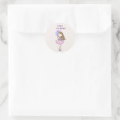 Sticker Rond Princesse de la petite fille Anniversaire (Sac)
