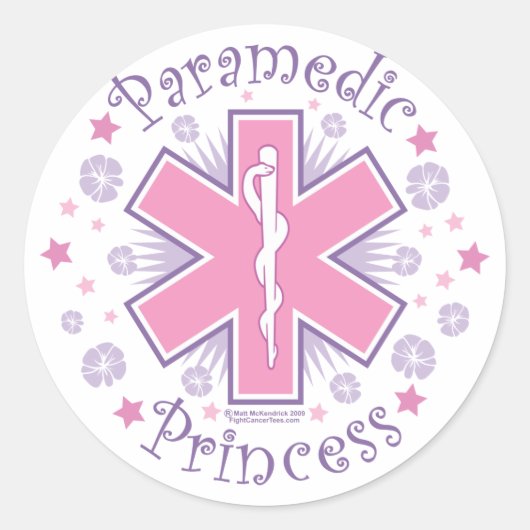 Sticker Rond Princesse de Paramedic (Devant)