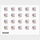 Sticker Rond Princesse de Perles - Mardi Gras (Feuille)