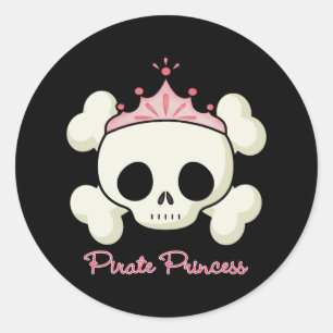 Sticker Rond Princesse de pirate