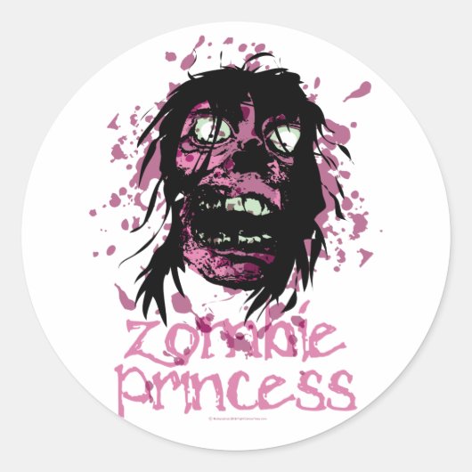 Sticker Rond Princesse de zombi (Devant)