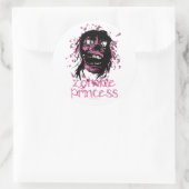 Sticker Rond Princesse de zombi (Sac)