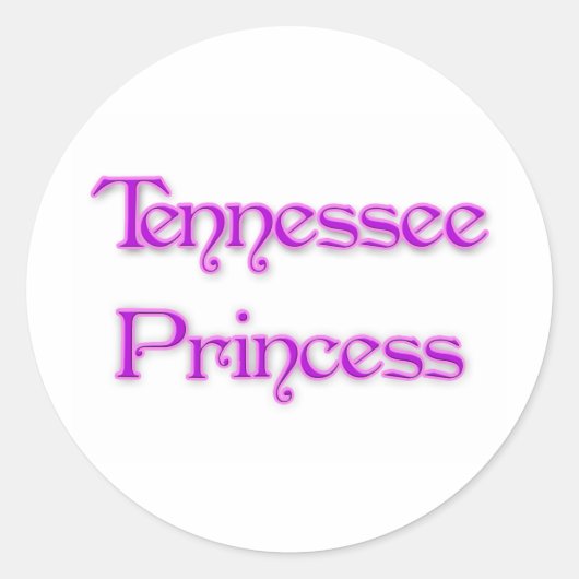 Sticker Rond Princesse du Tennessee (Devant)