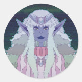 Sticker Rond Princesse Elfe (Devant)