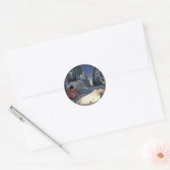 Sticker Rond Princesse endormie en forêt (Enveloppe)