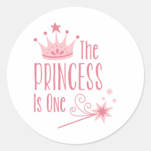 Sticker Rond Princesse Est Une
