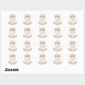 Sticker Rond Princesse et Chevaliers Anniversaire (Feuille)