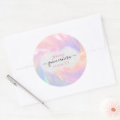 Sticker Rond Princesse holographique Sauvegarder la date Quince (Enveloppe)