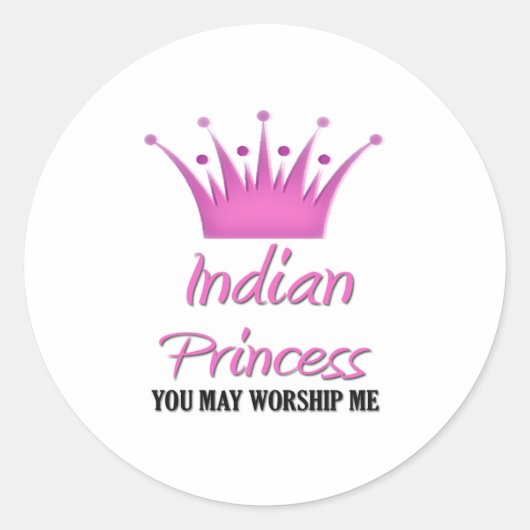Sticker Rond Princesse indienne (Devant)