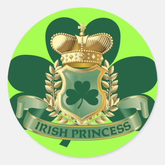 Sticker Rond Princesse irlandaise (Devant)