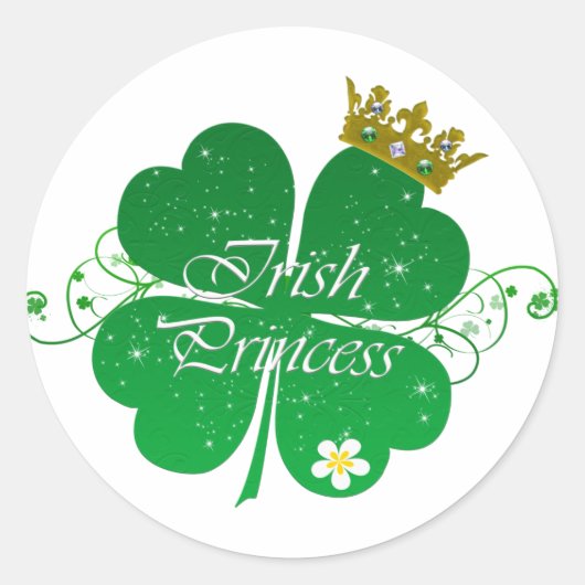 Sticker Rond Princesse irlandaise (Devant)