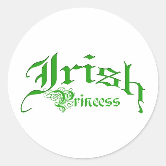 Sticker Rond Princesse irlandaise (Devant)