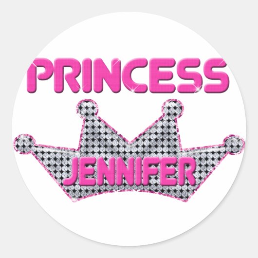 Sticker Rond Princesse Jennifer (Devant)