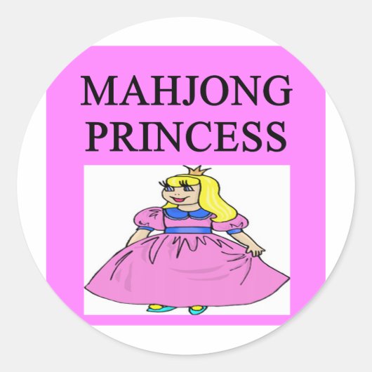 Sticker Rond princesse MAHJONG (Devant)