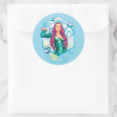 Sticker Rond Princesse Mera Hexagonal Graphic d'Aquaman | Xebel (Sac)