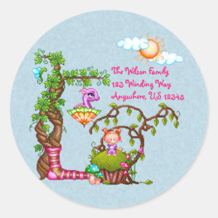 Sticker Rond Princesse Muffin & Amis Pixel Art