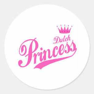 Sticker Rond Princesse néerlandaise