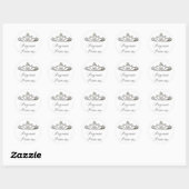 Sticker Rond Princesse Pageant (Feuille)