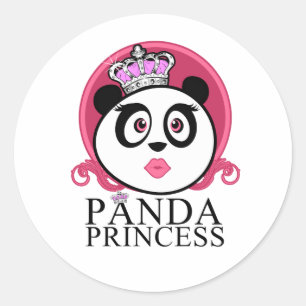 Sticker Rond Princesse Panda