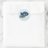 Sticker Rond Princesse Parrotfish avec bébé (Sac)