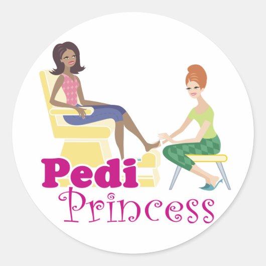Sticker Rond Princesse Pedicure (Devant)
