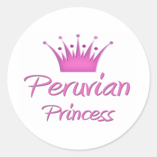 Sticker Rond Princesse péruvienne (Devant)