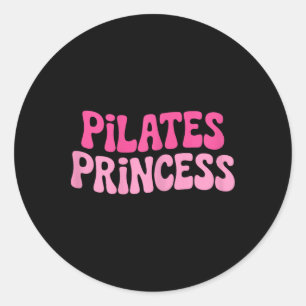 Sticker Rond Princesse Pilates Méditation Fitness Yoga