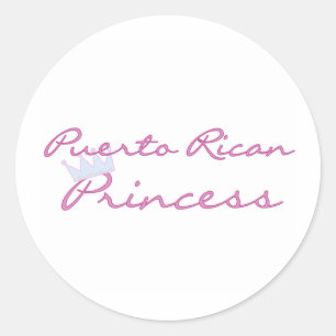 Sticker Rond Princesse portoricaine