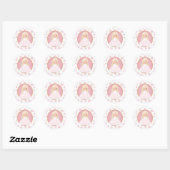 Sticker Rond Princesse rose de Blonde (Feuille)