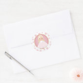 Sticker Rond Princesse rose de Blonde (Enveloppe)