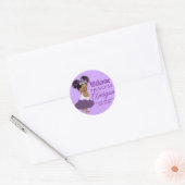 Sticker Rond Princesse royale africaine violette (Enveloppe)