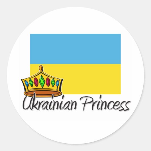 Sticker Rond Princesse ukrainienne (Devant)