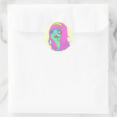 Sticker Rond Princesse Zombie (Sac)