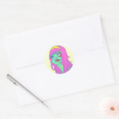 Sticker Rond Princesse Zombie (Enveloppe)