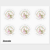 Sticker Rond Princesses, Chevaliers & Dragons Anniversaire Cont (Feuille)