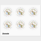 Sticker Rond Princesses, Chevaliers & Dragons Anniversaire Cont (Feuille)
