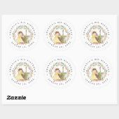Sticker Rond Princesses, Chevaliers & Dragons Anniversaire Cont (Feuille)