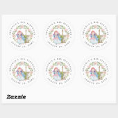 Sticker Rond Princesses, Chevaliers & Dragons Anniversaire Cont (Feuille)